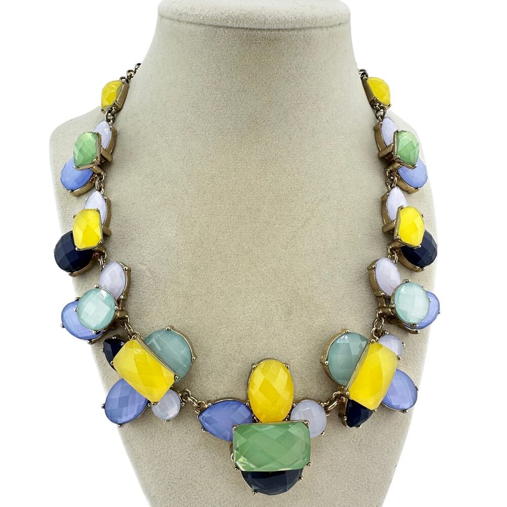 Talbots Grand Millennial Maximalism Multicolor Rhinestone 19" Statment Necklace